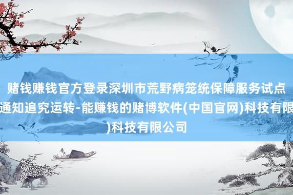 赌钱赚钱官方登录深圳市荒野病笼统保障服务试点技俩通知追究运转-能赚钱的赌博软件(中国官网)科技有限公司