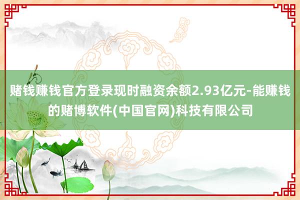 赌钱赚钱官方登录现时融资余额2.93亿元-能赚钱的赌博软件(中国官网)科技有限公司